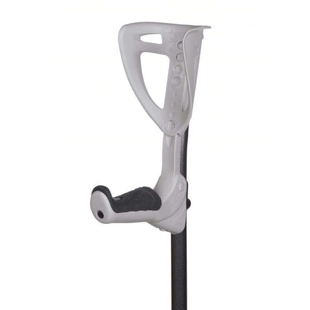 Unterarmgehstütze ergonomisch ERGOTECH mit klappbarem Griff und höhenverstellbarer Unterarmmanschette – platzsparende Gehhilfe