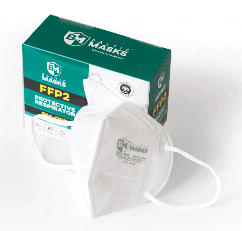 FFP2 Maske 10 Stück Baltic Masks BM-003 CE 1463 – 5-lagige Schutzmaske mit ergonomischer Passform