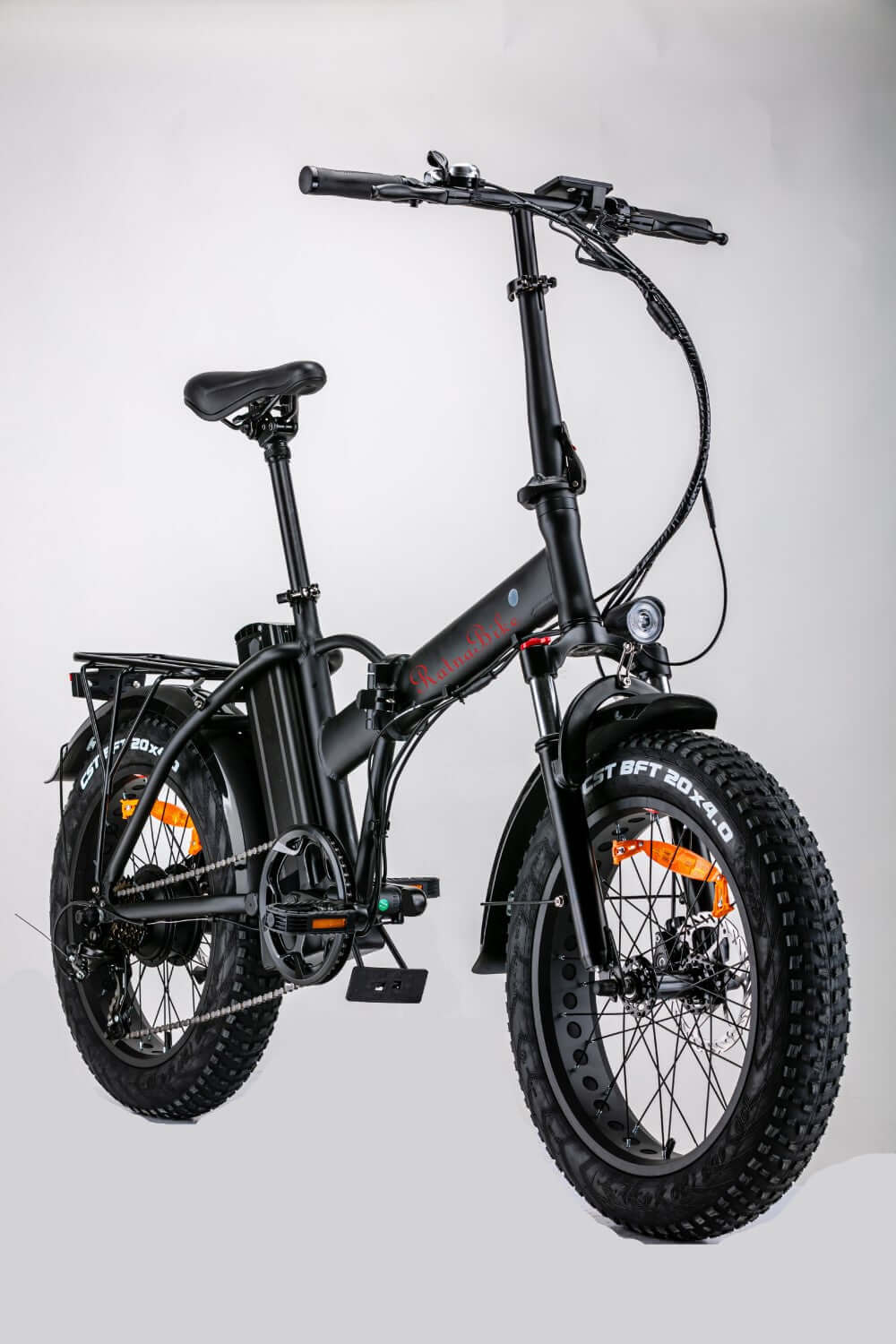 Faltbares E-Bike RSIII 20 Zoll, schwarzes Elektro-Faltrad mit Fatbike-Reifen, kompakt für Pendler und Stadtmobilität