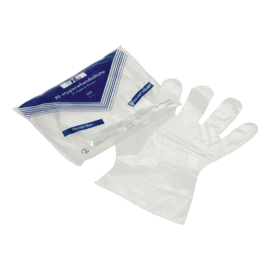 Einweg-Handschuhe, groß, 100 Stück  PE | Packung (1 Stück)