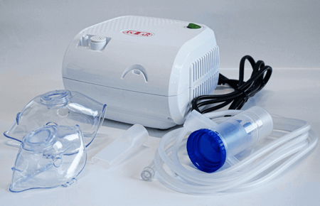 pneumatischer inhalator Modell 9176 mit Kompressor, Maske, Vernebler und Schlauch – Aerosoltherapie Zubehör für Kinder und Erwachsene