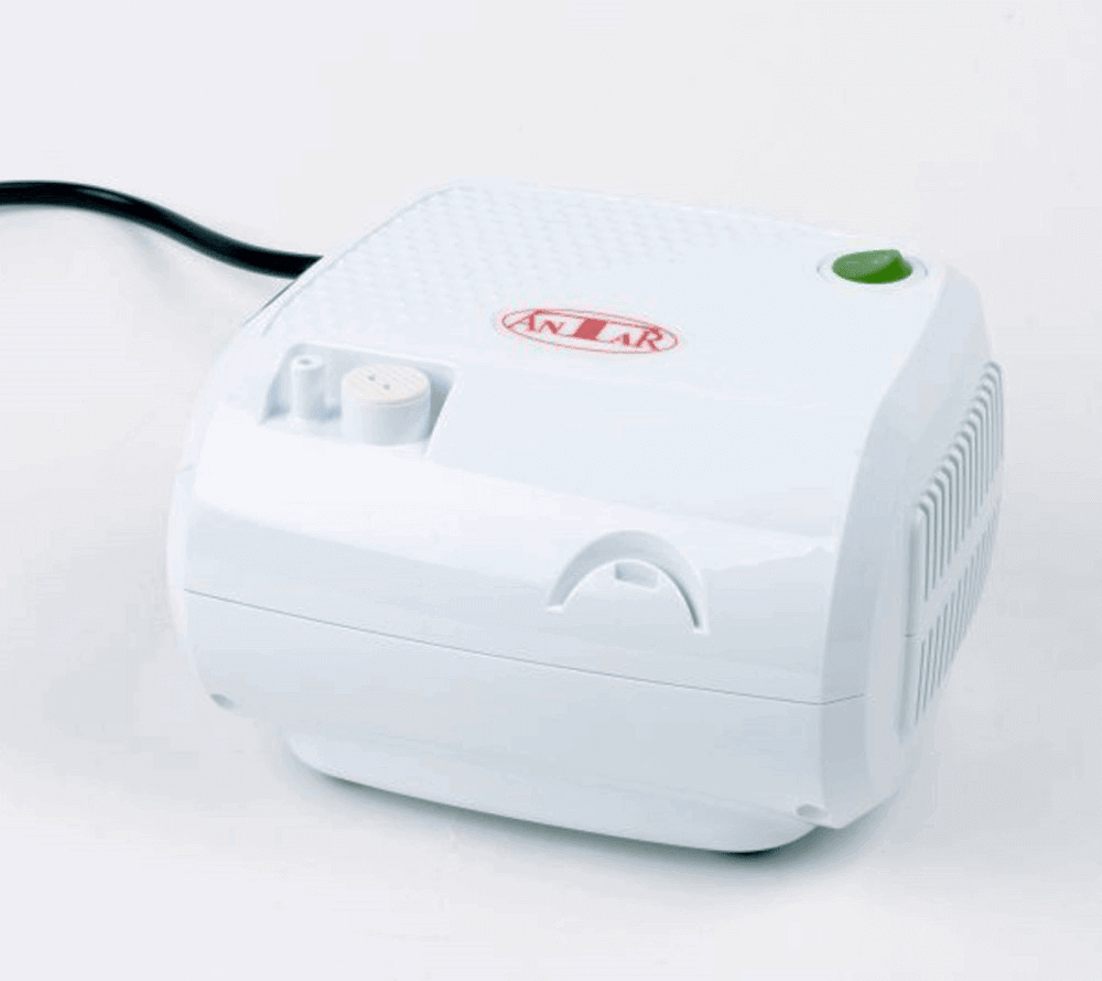 pneumatischer inhalator Modell 9176 mit Kompressor, Ein-/Aus-Schalter und Anschluss für Zubehör zur Aerosoltherapie