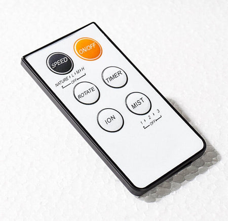 Fernbedienung für Luftbefeuchter Luftreiniger 4in1 mit Kühlung – Tasten für Speed, Timer, Ion, Mist und Rotate