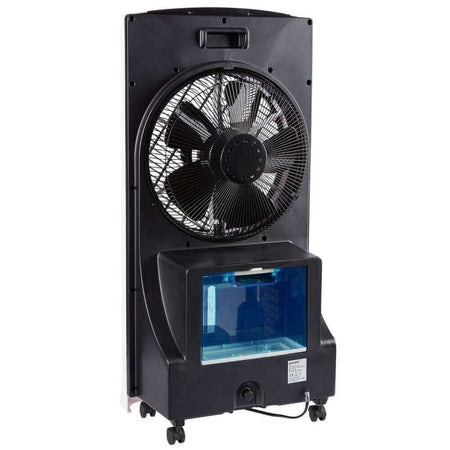 Luftbefeuchter Luftreiniger 4in1 mit Kühlung, leiser Stand-Luftkühler mit Wassertank und Ventilator, schwarz