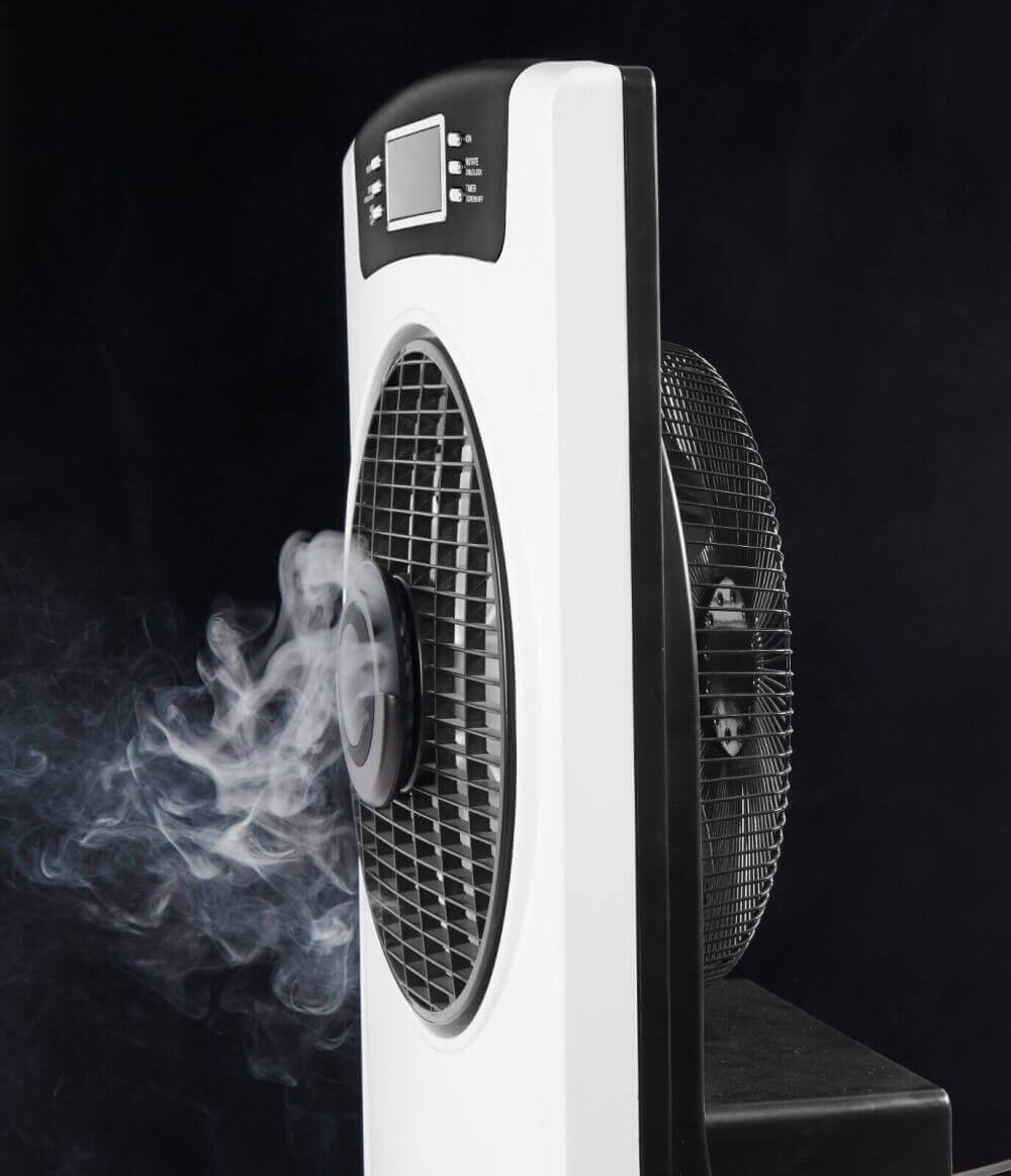 Luftbefeuchter Luftreiniger 4in1 mit Kühlfunktion, leiser Luftkühler mit Nebelausstoß für besseres Raumklima