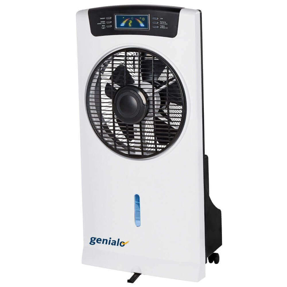 Luftbefeuchter Luftreiniger 4in1 mit Kühlung, leises Gerät mit Ventilator und Display für besseres Raumklima