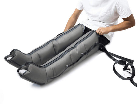 Lymphdrainage Gerät für Beine mit 4 Kammern – Kompressionsmanschetten zur Druckmassage, fördert Lymph- und Blutzirkulation