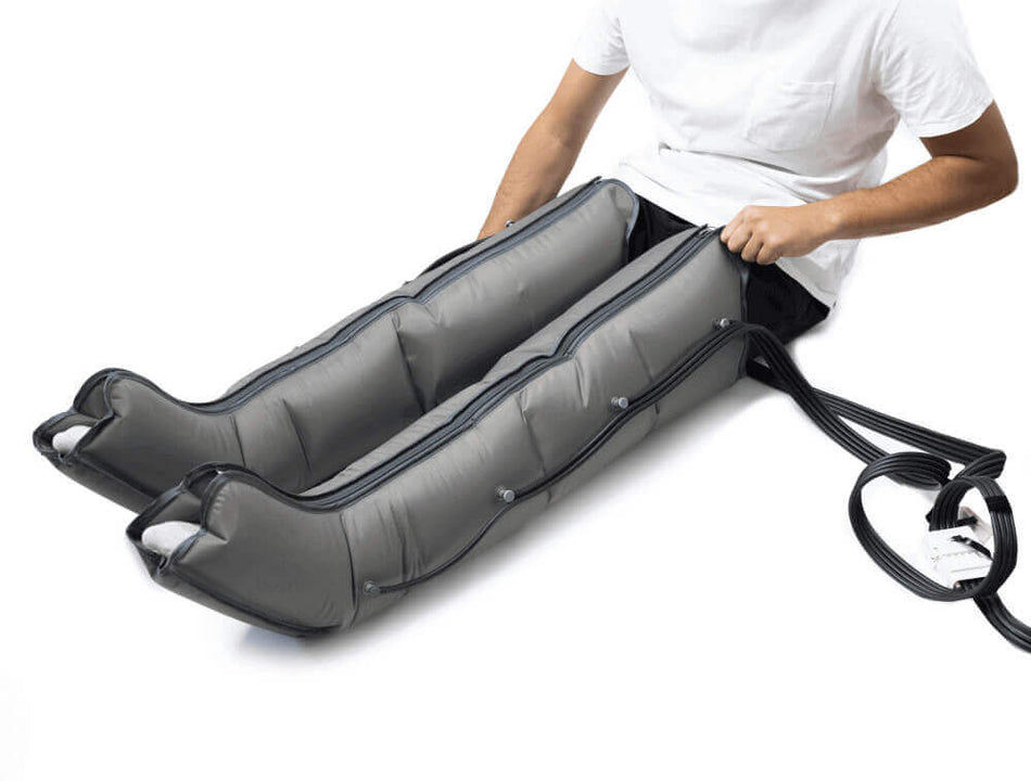 Lymphdrainage Gerät für Beine mit 4 Kammern – Kompressionsmanschetten zur Druckmassage, fördert Lymph- und Blutzirkulation