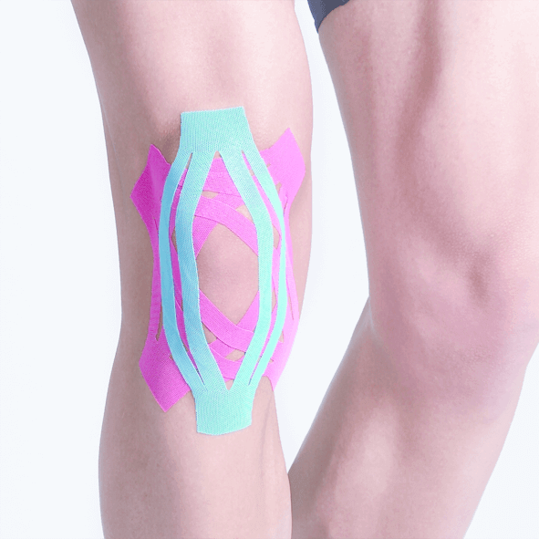 Kinesiologisches Tape Großpackung am Knie – Sporttape zur Stabilisierung von Gelenk und Sehnen bei Training & Physiotherapie