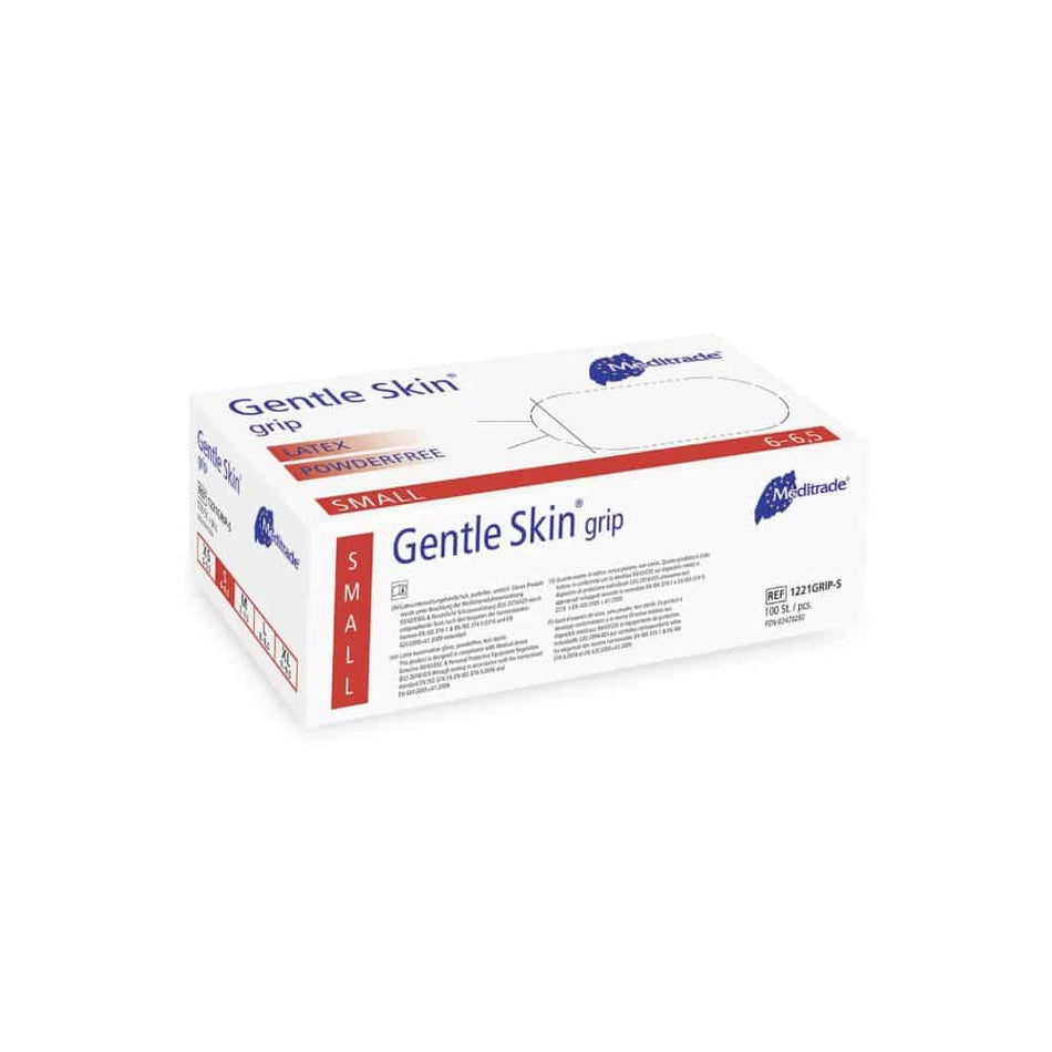 Untersuchungshandschuh Meditrade Gentle Skin Grip Latex, griffig, besonders weich, für Dentalchirurgie, Größe Small