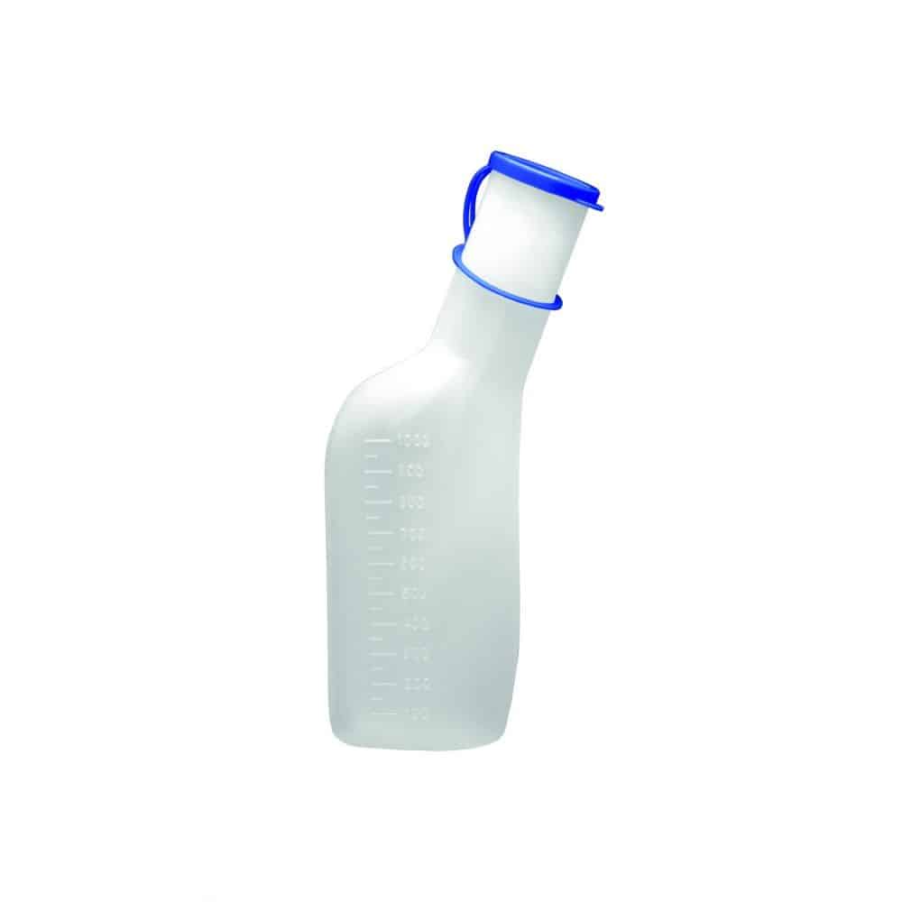 Meditrade Urinflasche für Männer 1000 ml – hygienische Urinflasche mit Deckel, geeignet für Pflege und Krankenhaus