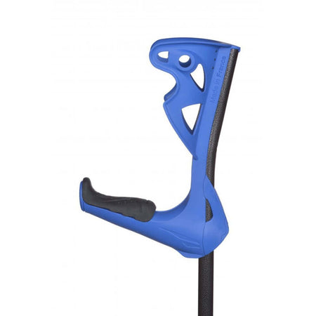 Unterarmgehstütze Opti-Comfort ergonomischer Griff mit stoßdämpfender, rutschfester Krückenkapsel in Blau