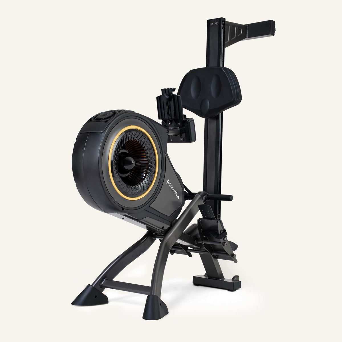 Rudergerät mit Luftwiderstand und App-Kompatibilität, Turbinen-Luftwiderstand Indoor-Rower für realistisches Home-Training
