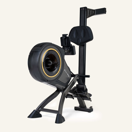 Rudergerät mit Luftwiderstand und App-Kompatibilität, Turbinen-Luftwiderstand Indoor-Rower für realistisches Home-Training