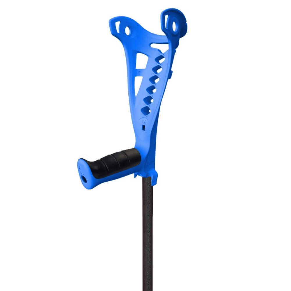 Unterarmgehstütze Safe Walk – stoßdämpfend, ergonomisch & höhenverstellbar, rutschfestes Ball-Kapsel-System, blau