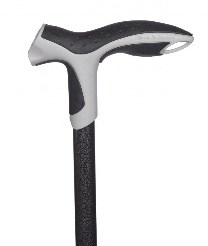 Gehstock mit anatomischem Griff, stoßdämpfender Soft Step, rutschfest, stabiler Aluminium-Gehstock für sicheren Gehkomfort
