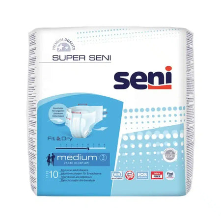 Inkontinenzhosen Super Seni medium, atmungsaktive Einweghose bei Inkontinenz, Größe XS-XL, 10 oder 30 Stück