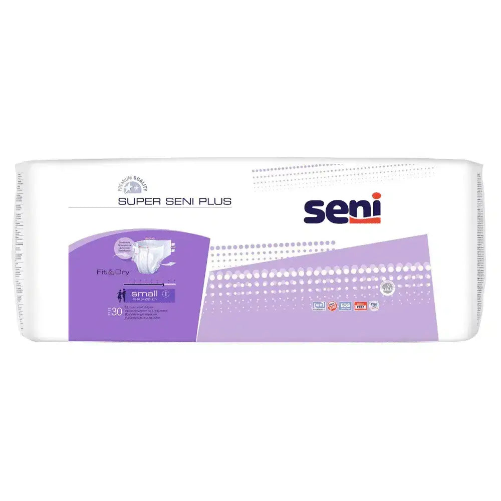 Inkontinenzhosen Super Seni Plus small Größe XS-XL, extra atmungsaktiv, Auslaufartikel, Packung 30 Stück