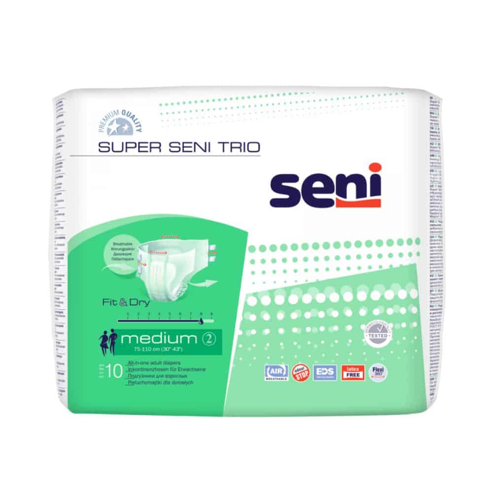 Inkontinenzhosen Super Seni Trio Seni Fit & Dry Medium, 10 Stück, atmungsaktive Inkontinenzhose bei schwerer Inkontinenz