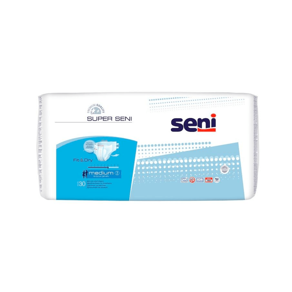 Inkontinenzhosen Super Seni Fit & Dry, Größe XS-XL, atmungsaktiv, für mobile und bettlägerige Personen, 10 oder 30 Stück