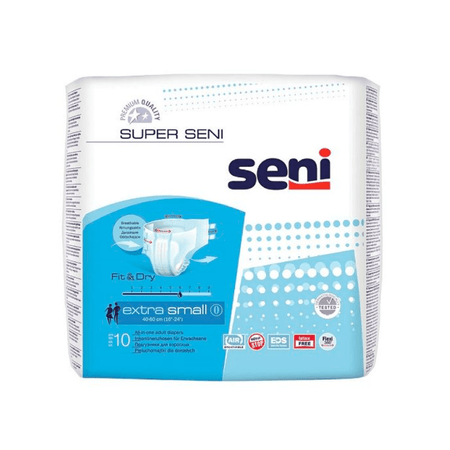 Inkontinenzhosen Super Seni extra small, atmungsaktive Inkontinenzhose Fit & Dry, Packung mit 10 Stück