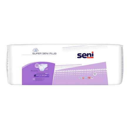 Inkontinenzhosen Super Seni Plus extra atmungsaktiv, Packung 30 Stück, Größe XS-XL, Seni Inkontinenzslip