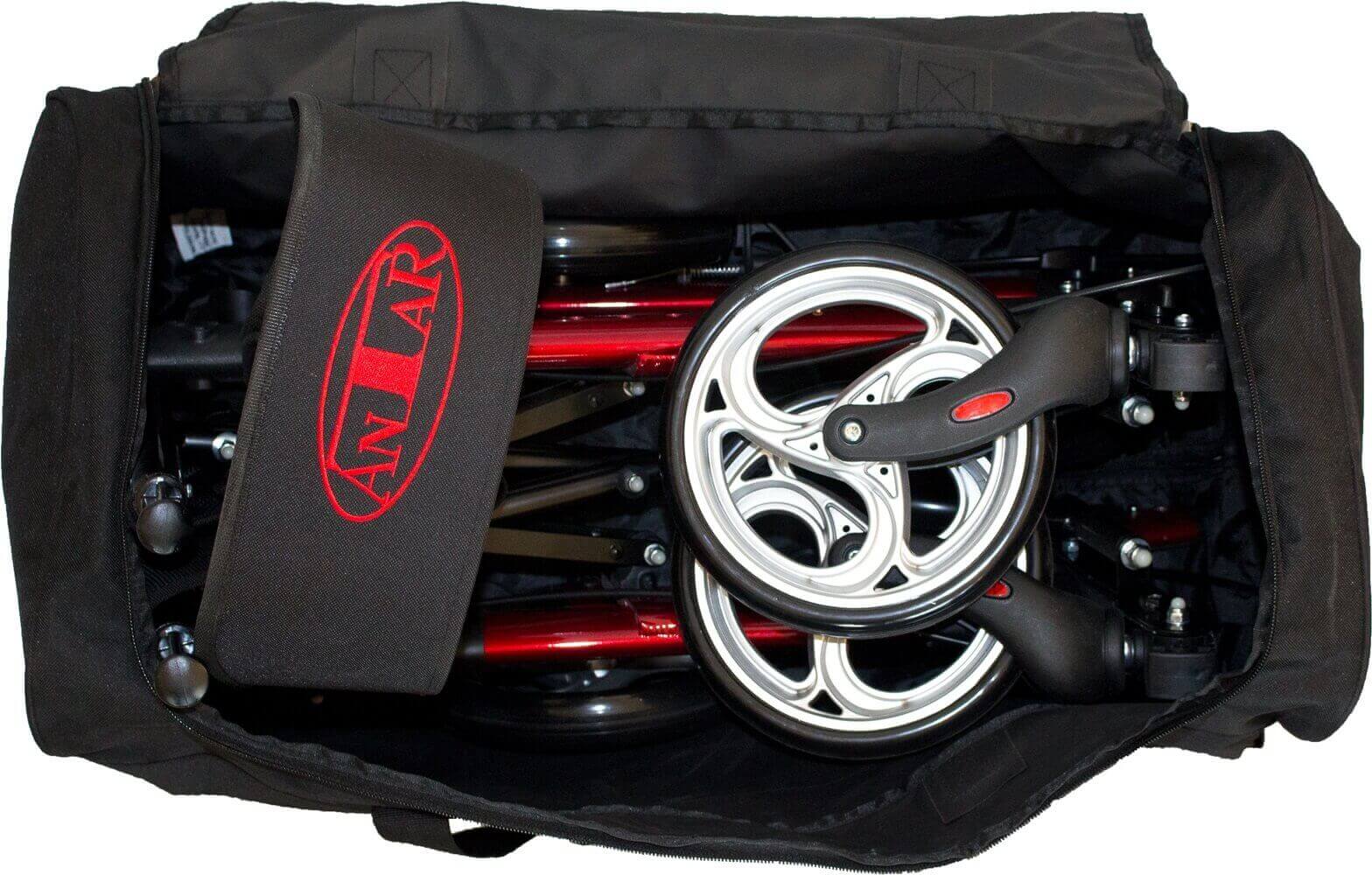 Rollator Transporttasche mit Rollen und Griff, stabile Reisetasche für Reise-Rollator AT51006/AT51036, sicherer Transport
