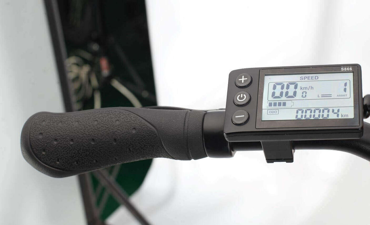 Damen City E-Bike 26 Zoll ZF10 Lenkergriff mit LCD-Display und Tastenbedienung, Anzeige für Geschwindigkeit und Kilometerstand