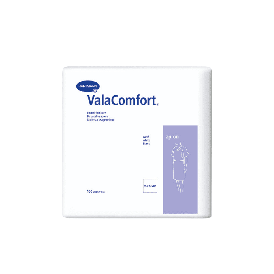 einwegschürzen Vala Comfort Apron wasserdicht 100 Stück Einmalschürzen aus Polyethylenfolie für Pflege und Klinik