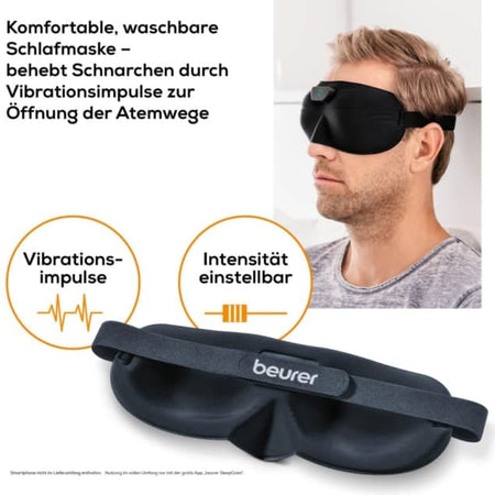 Schnarchmaske mit Vibrationsimpulsen, waschbare Schlafmaske mit einstellbarer Intensität zur Öffnung der Atemwege