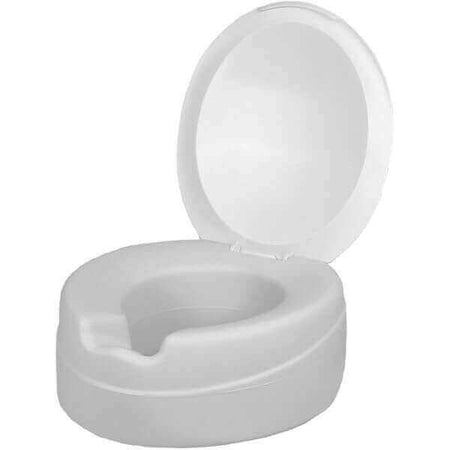 Toilettensitzerhöhung 11 cm Contact Plus NEO mit Deckel, bis 185 kg belastbar, für sicheren Halt und leichteres Aufstehen