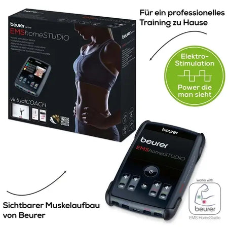 EMS Muskelstimulationsgerät mit App-Steuerung Beurer EM 95 EMS homeSTUDIO mit Bluetooth, professionelles Muskeltraining zu Hause