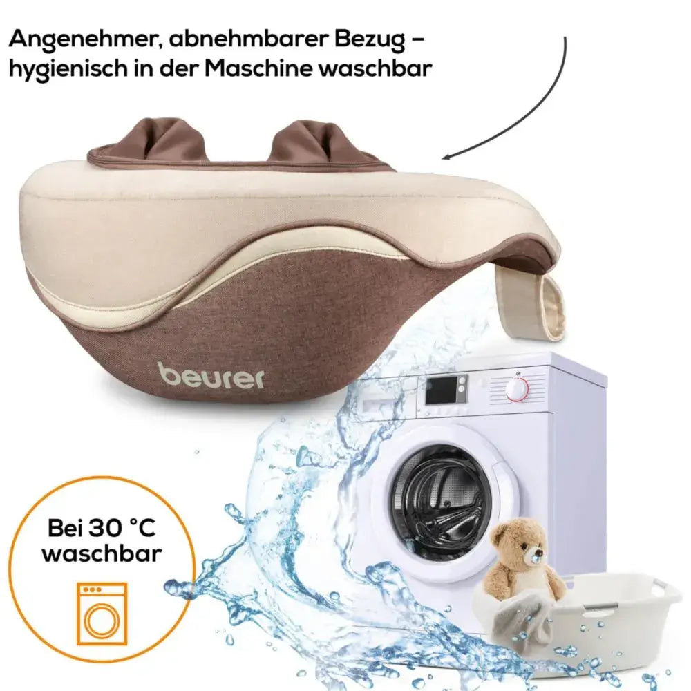 Nacken Massagegerät mit abnehmbarem, waschbarem Bezug (30 °C) – hygienisch und pflegeleicht für Nacken- und Schulterentspannung