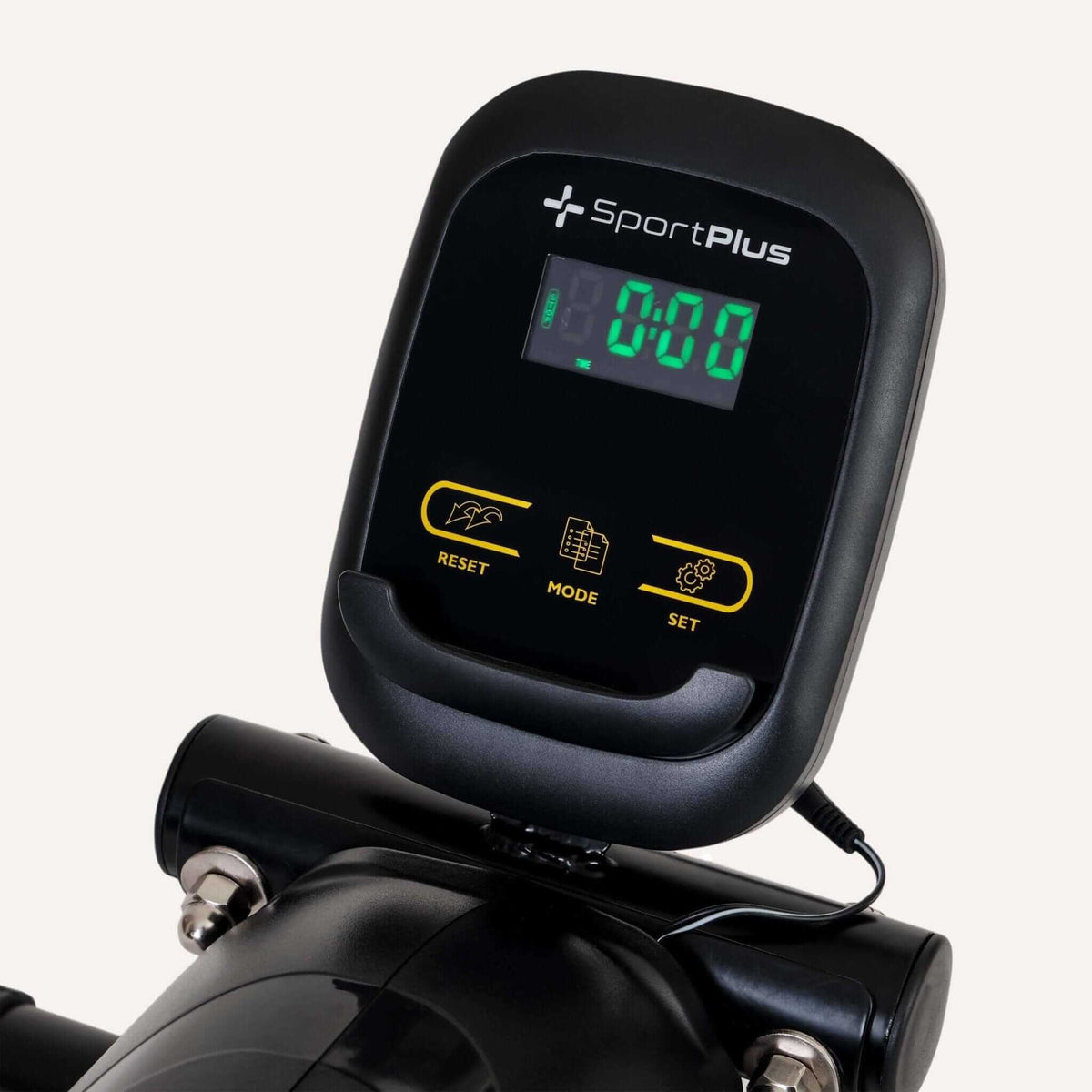 Mini Heimtrainer Beintrainer mit App-Kompatibilität mit LCD-Display und Bedientasten, SportPlus Magnetbremssystem