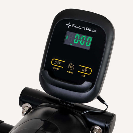 Mini Heimtrainer Beintrainer mit App-Kompatibilität mit LCD-Display und Bedientasten, SportPlus Magnetbremssystem