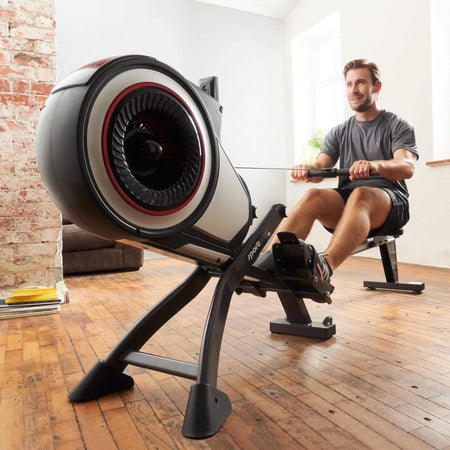 Rudergerät mit Luftwiderstand, klappbar, 8 Widerstandsstufen – Heimtrainer beim Rudern für realistisches Ganzkörpertraining