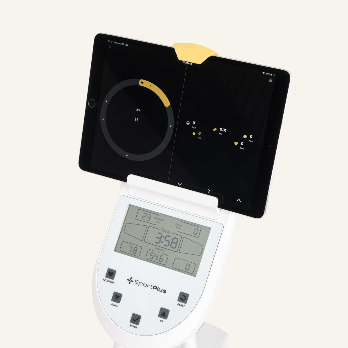 Magnetisches Rudergerät mit App-Kompatibilität & 8 Widerstandsstufen – Trainingscomputer mit Tablet-Halterung und App-Anzeige