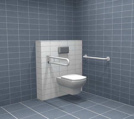 Haltegriff Bad WC gerader Haltegriff am WC, stabiler Wandgriff für sicheres Aufstehen und Hinsetzen im Badezimmer